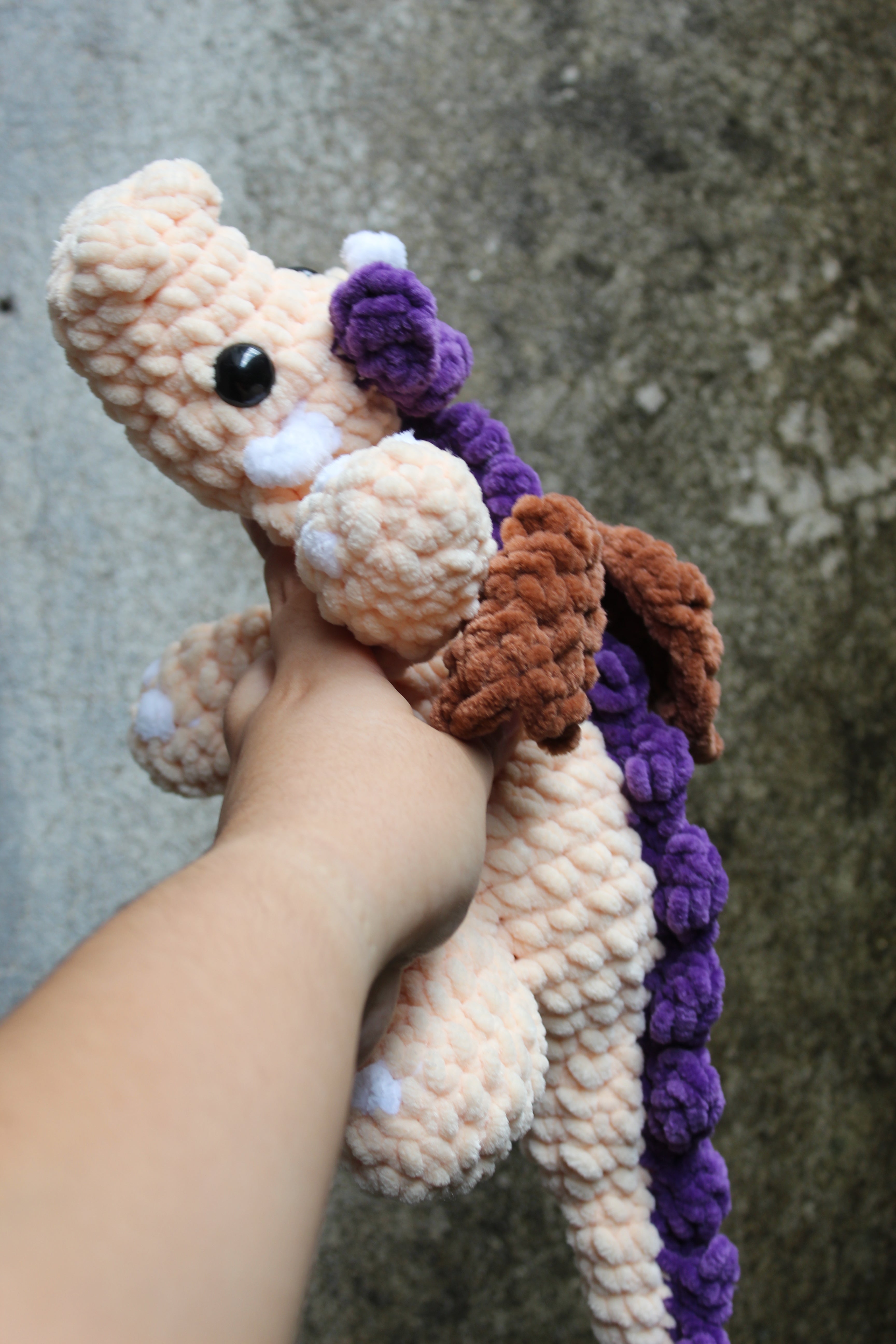Dragón Melocotón — Amigurumi de Diseño