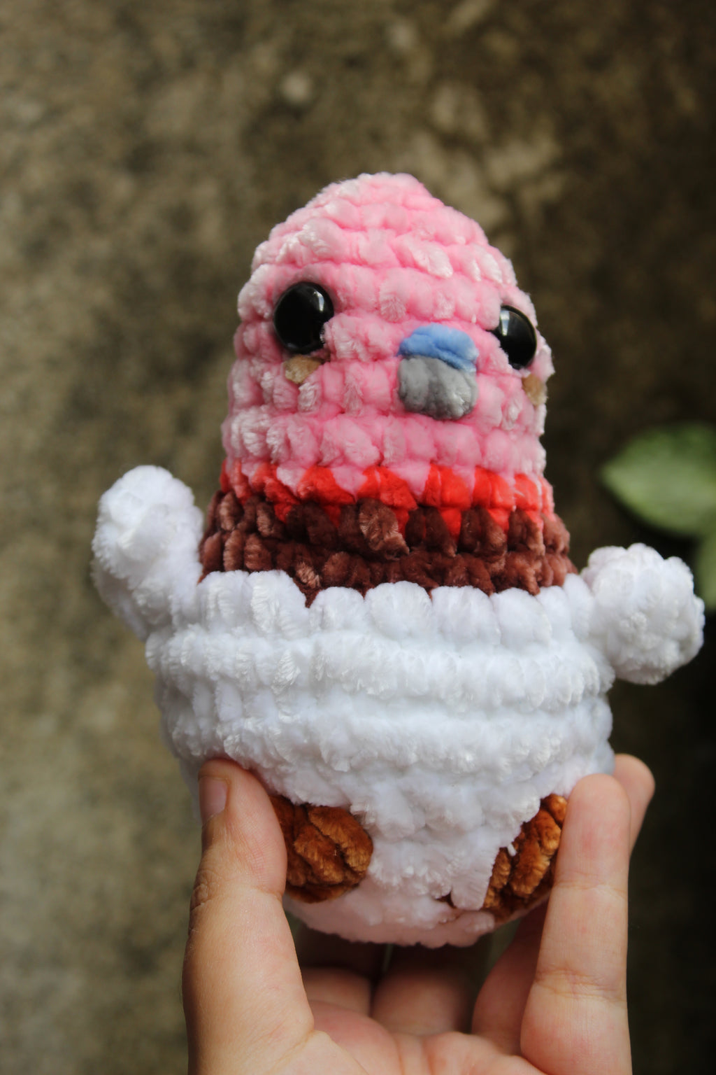 Pink-Headed Bird — Designer Amigurumi