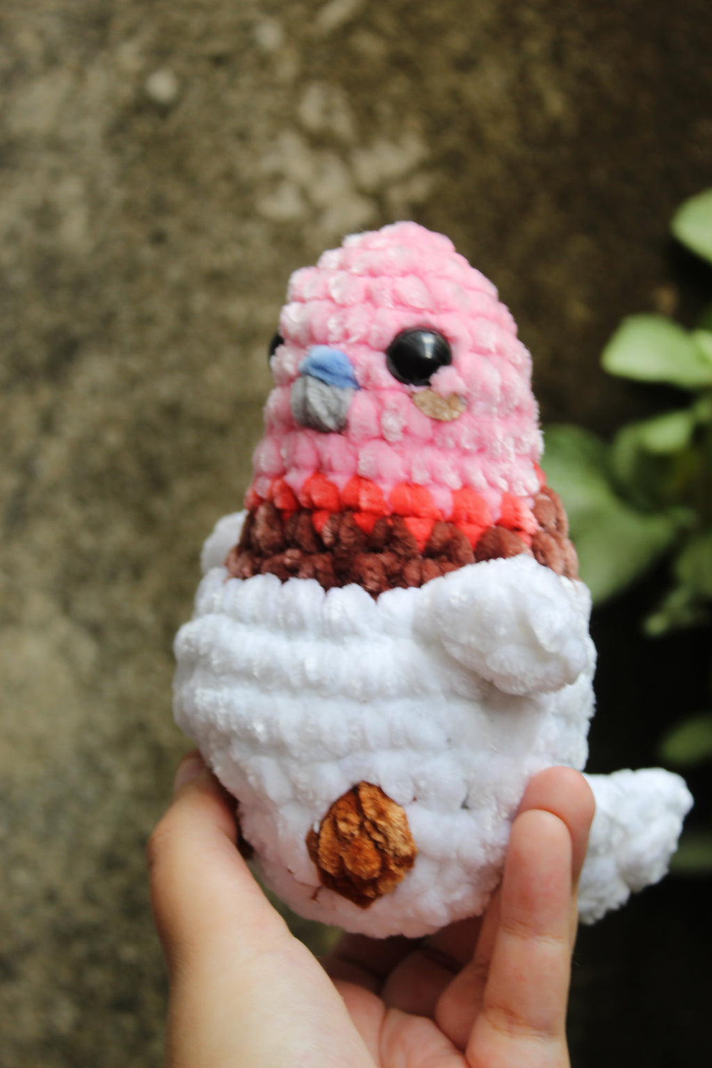 Pink-Headed Bird — Designer Amigurumi