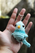 Llavero Pajarito Celeste — Amigurumi