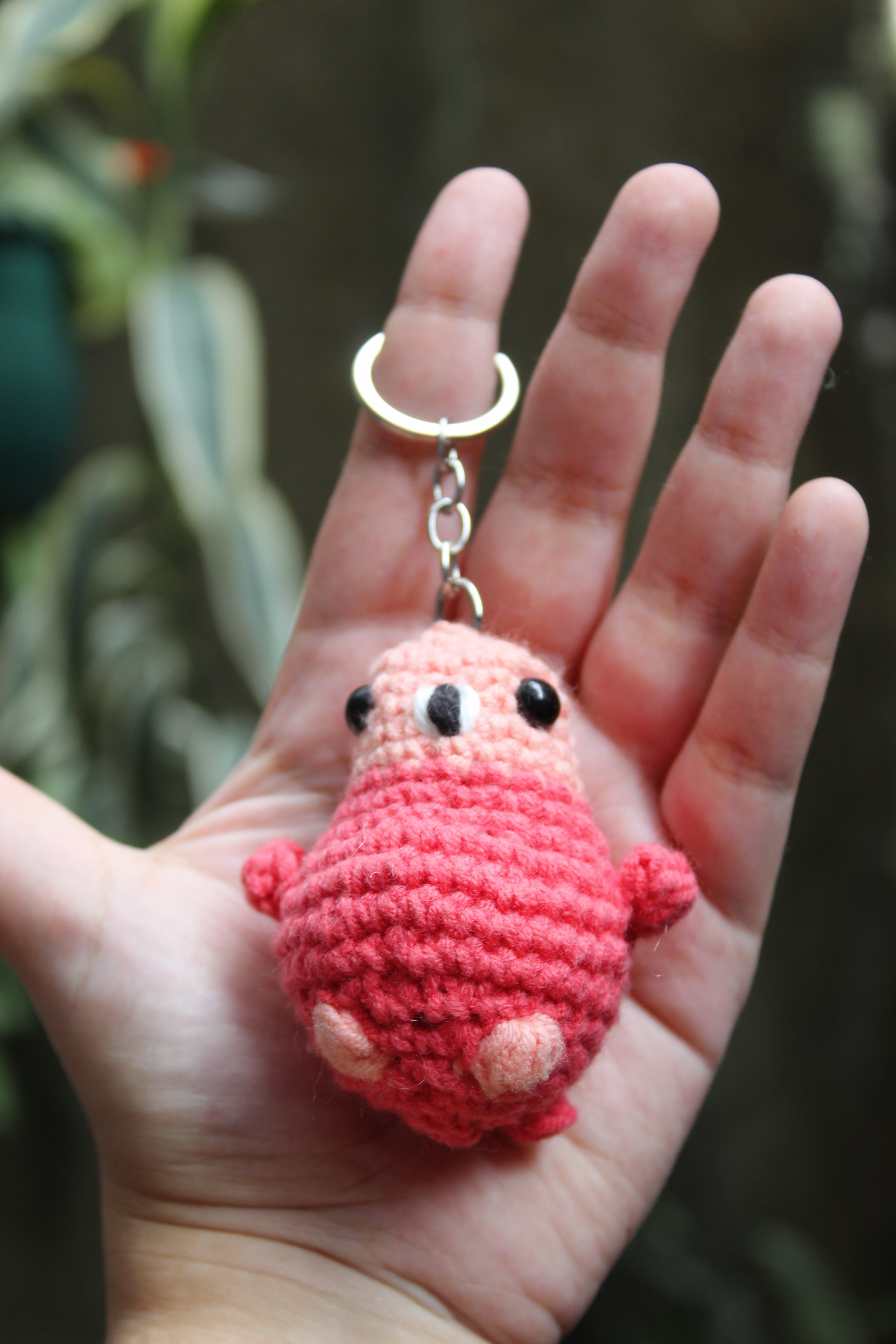 Llavero Pajarito Flamingo — Amigurumi