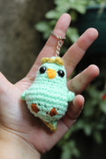 Llavero Pajarito Verde — Amigurumi