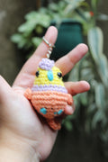 Llavero Pajarito Tricolor — Amigurumi