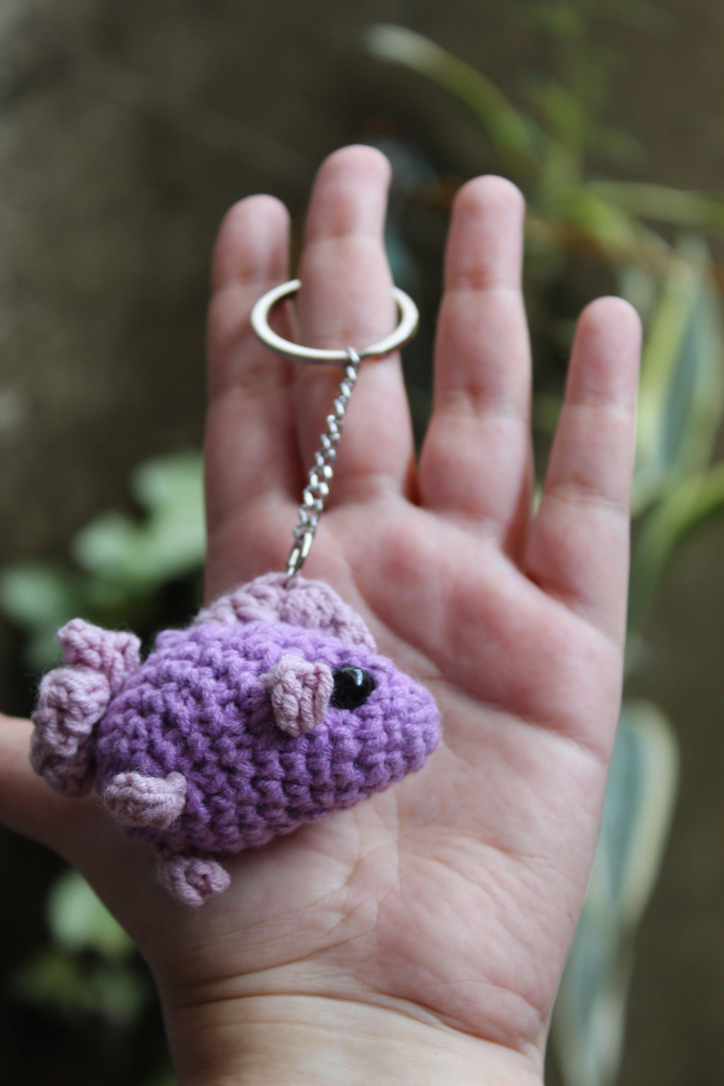 Llavero Pececito Morado — Amigurumi