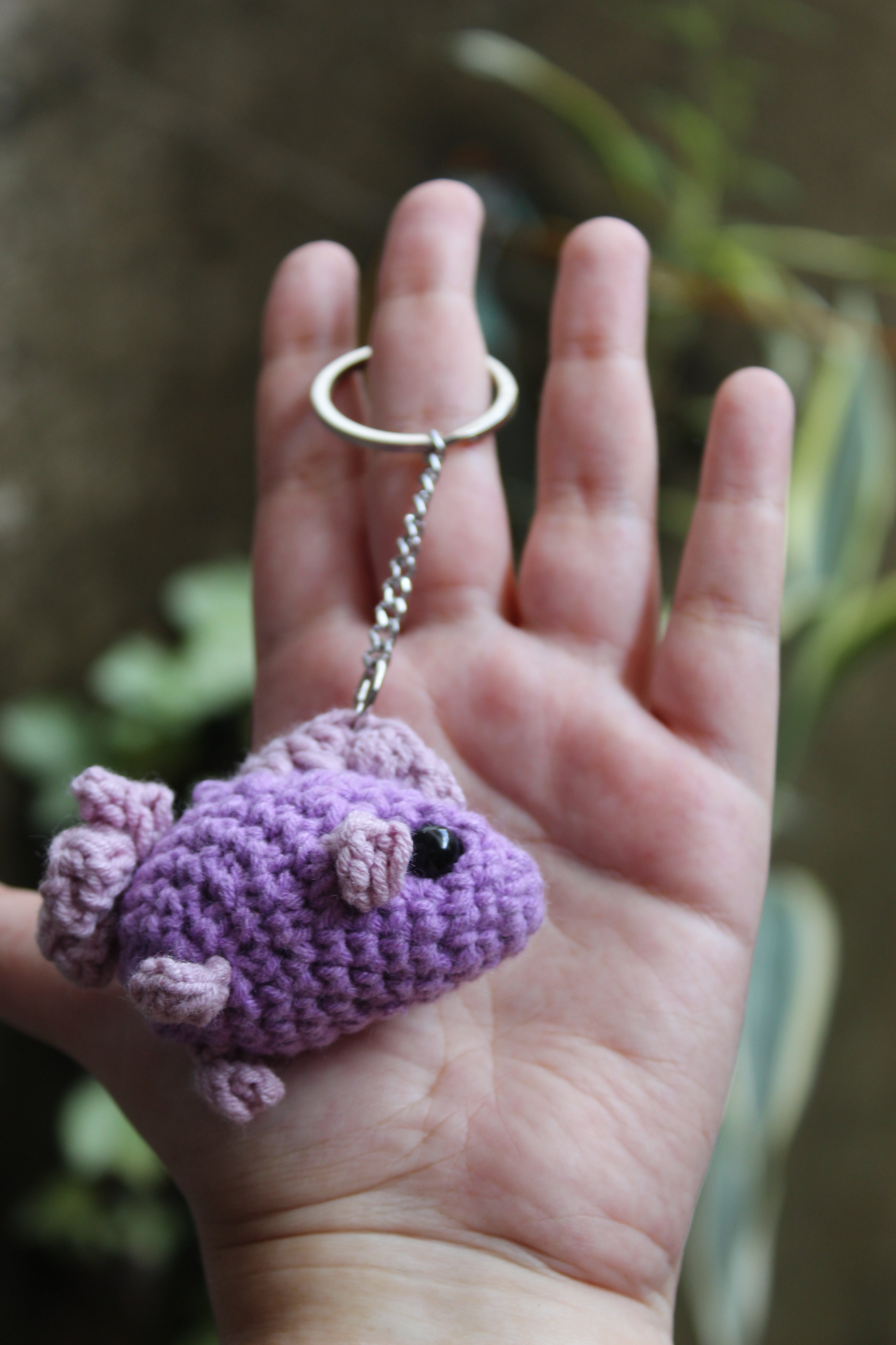 Llavero Pececito Morado — Amigurumi