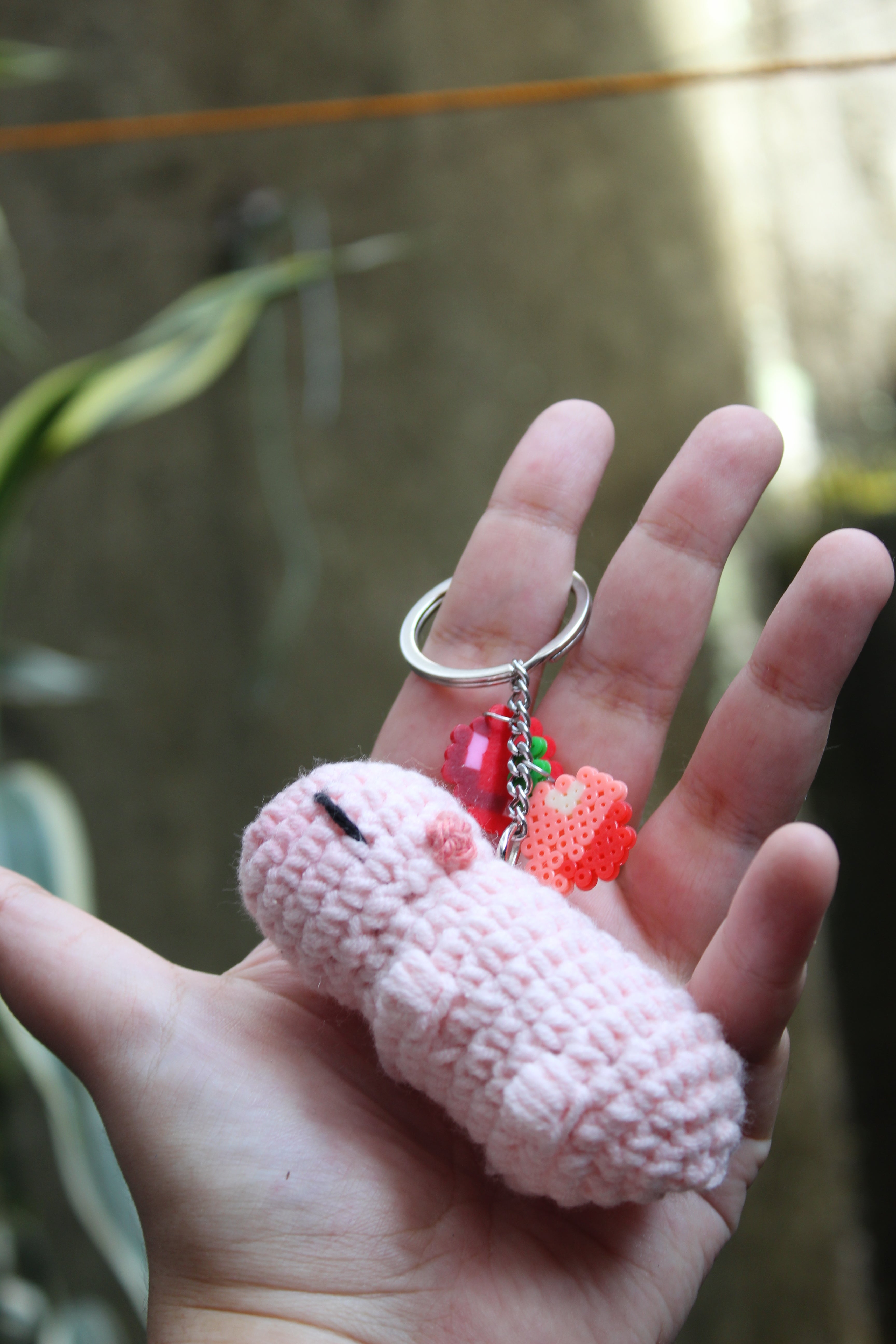 Llavero Capibara Rosa — Amigurumi
