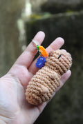 Llavero Capibara Café Claro — Amigurumi