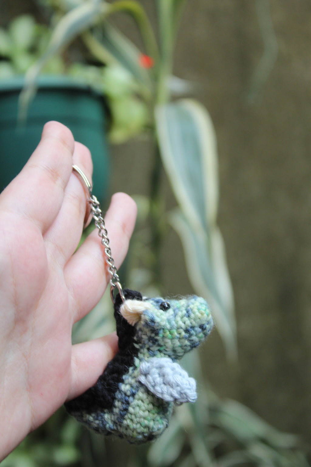 Llavero Dragoncito Occidental Verde — Amigurumi