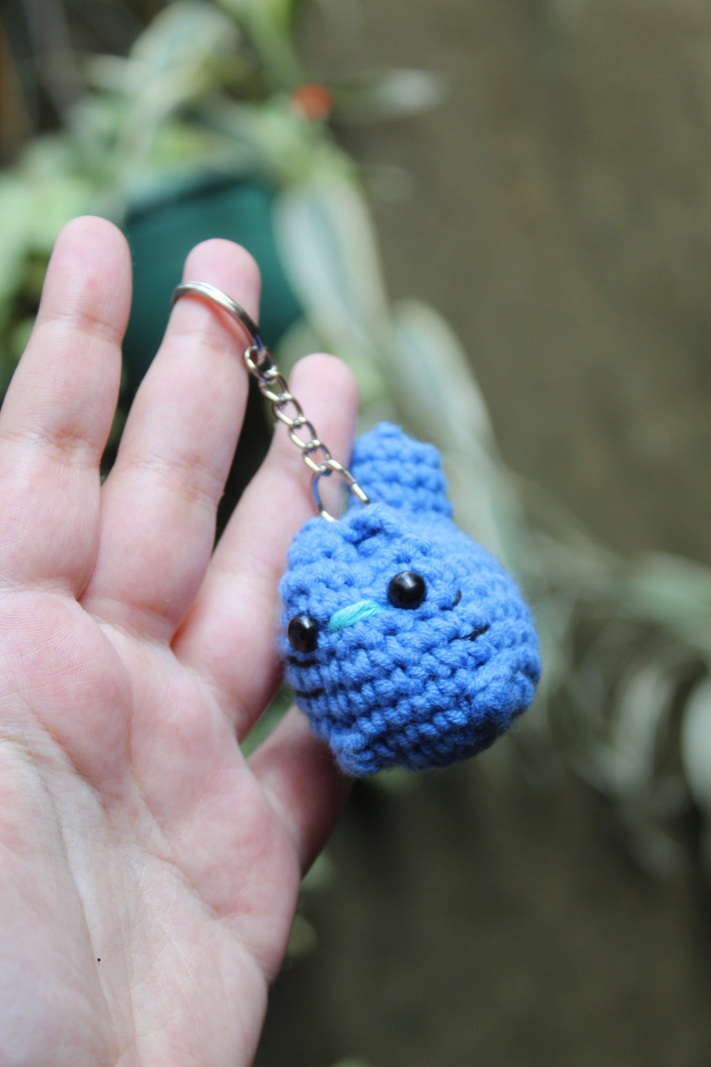 Llavero Gatito Azul — Amigurumi