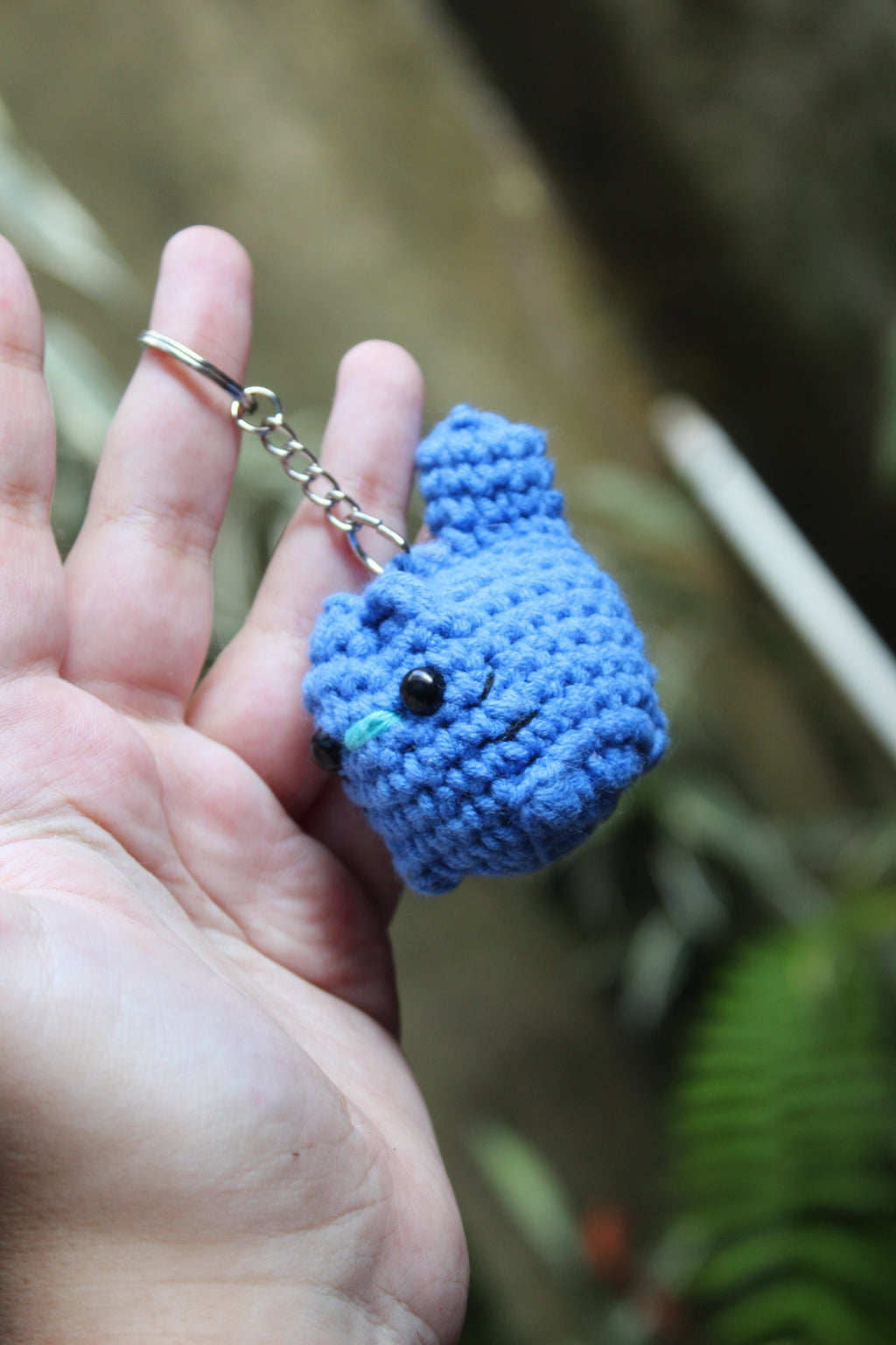 Llavero Gatito Azul — Amigurumi