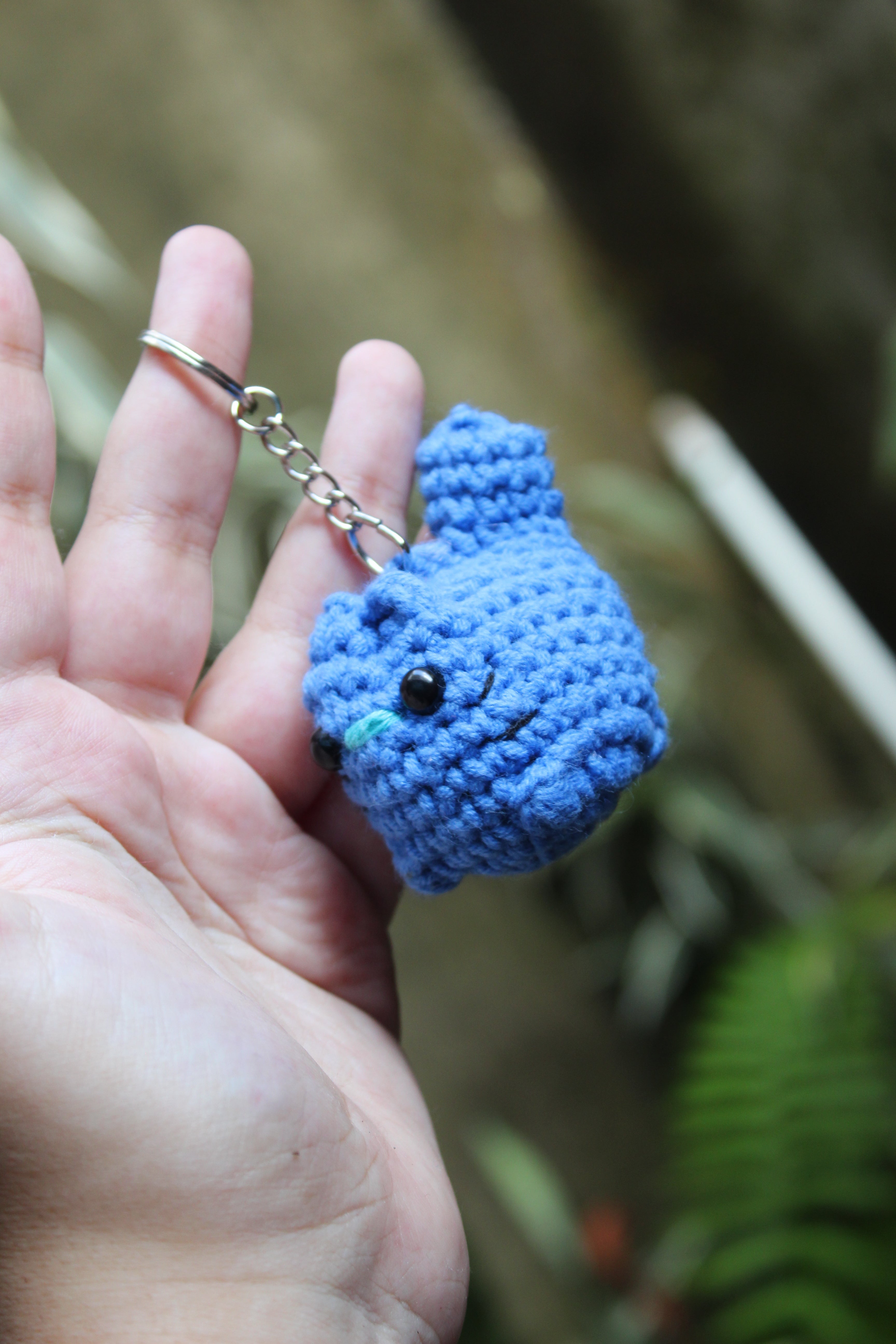 Llavero Gatito Azul — Amigurumi