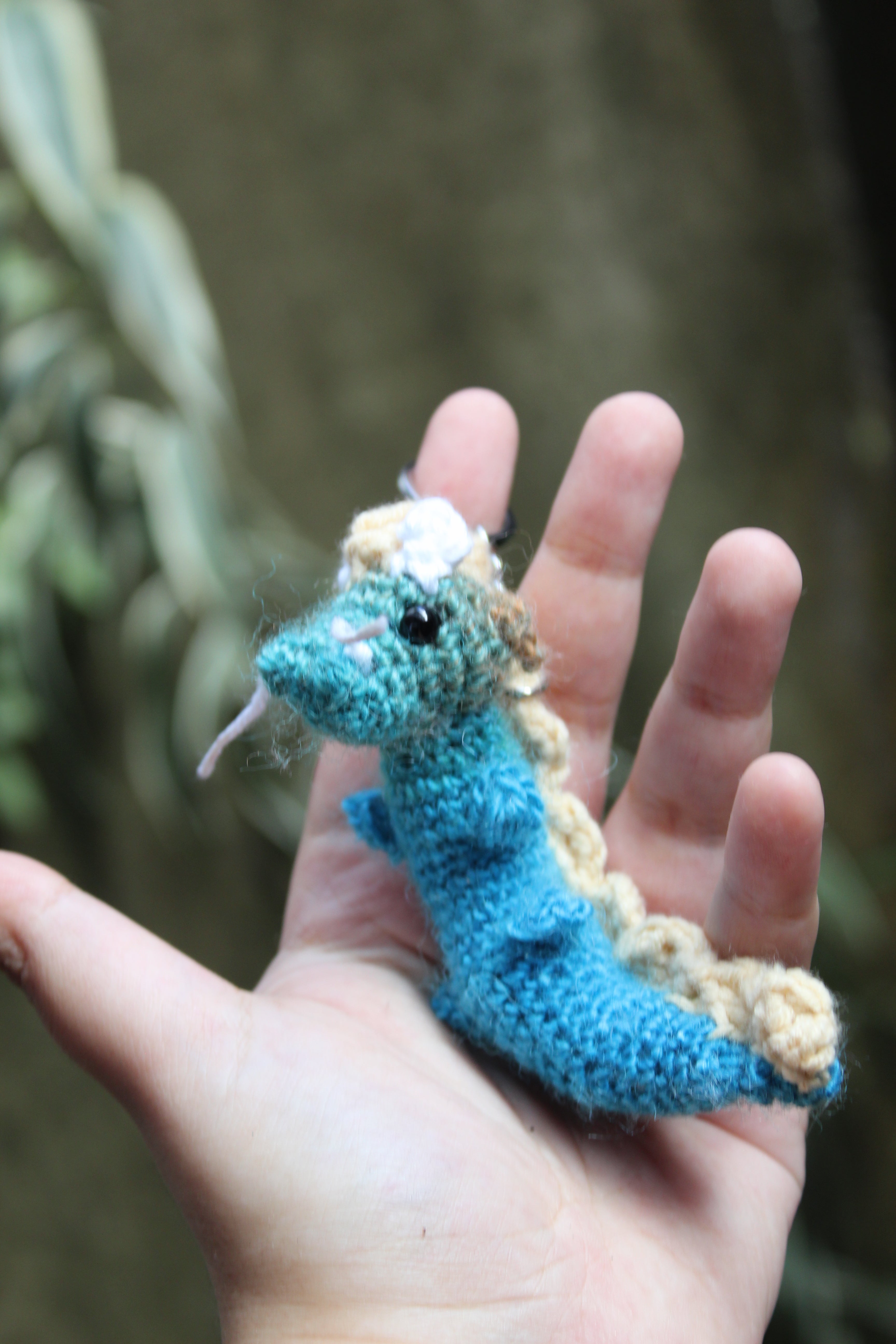 Llavero Dragón Oriental Articulado — Amigurumi