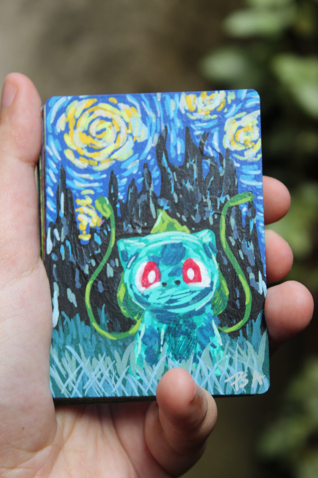 Bulbasaur No. 2 — Alt Art Card · Intervención Completa · Estilo Van Gogh