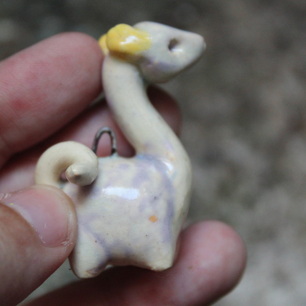 Long-necked Dinosaur Ring — Handcrafted Ceramic